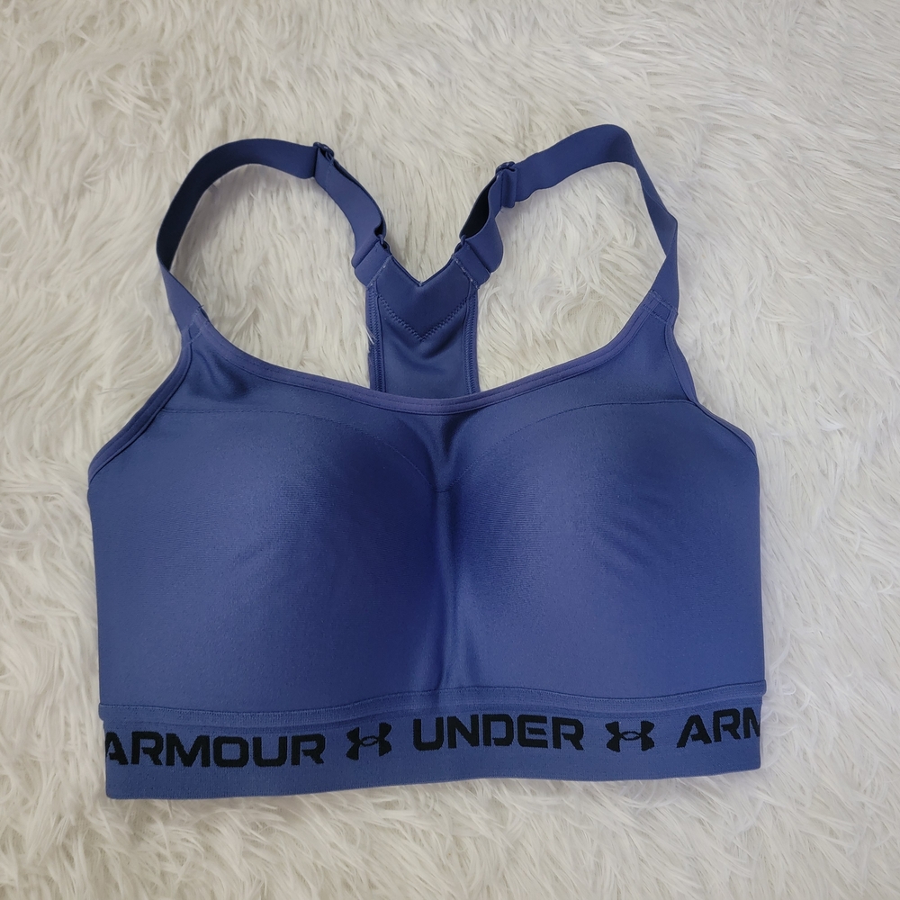 Under Armour Women's Active Blue Sports Bra Lightly Padded Daily Support 32DD - Picture 3 of 11